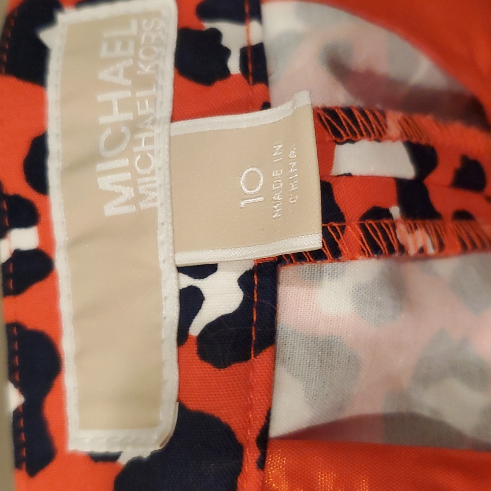 Michael Kors red leopard ankle pants - Picture 4 of 4